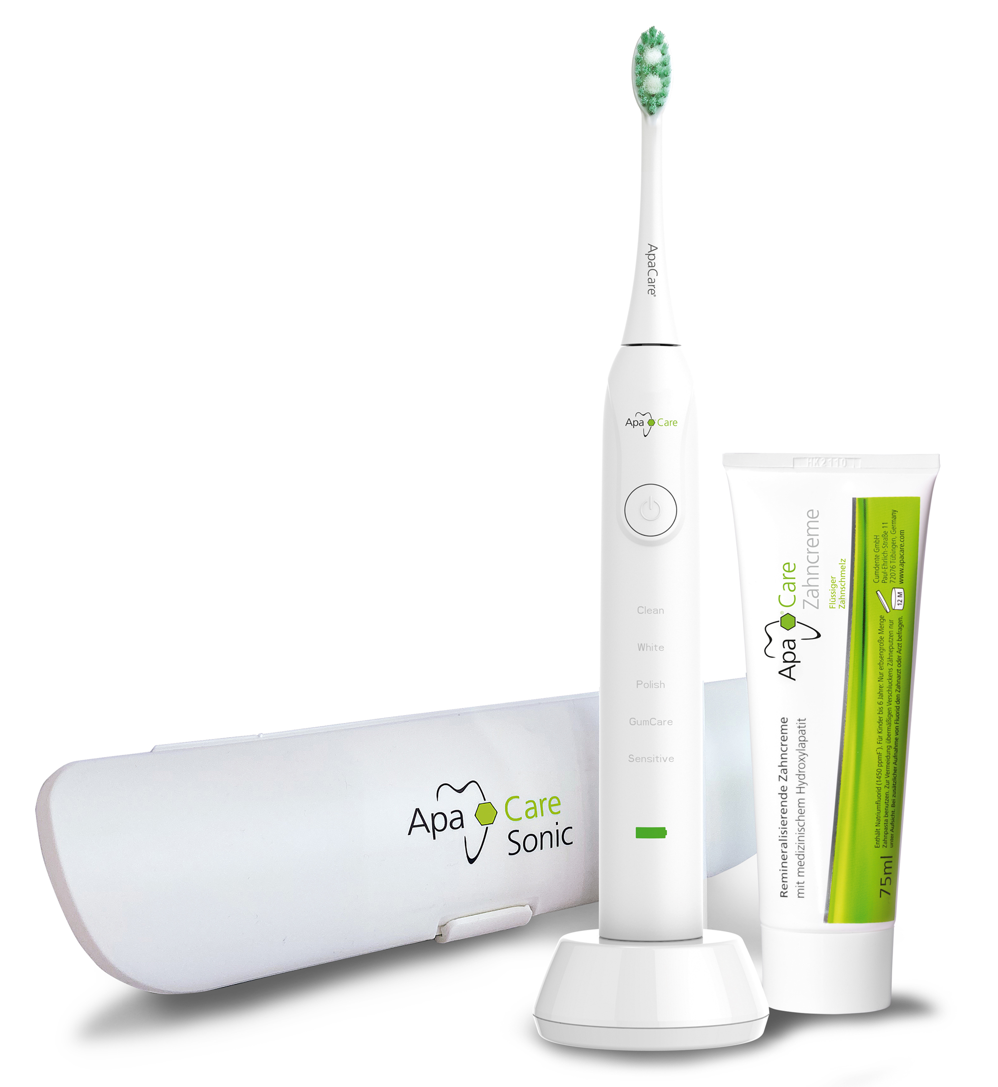 Reise - Sonic Professional Toothbrush Schallzahnbürste und Reiseetui  inkl. eine ApaCare Zahnpasta