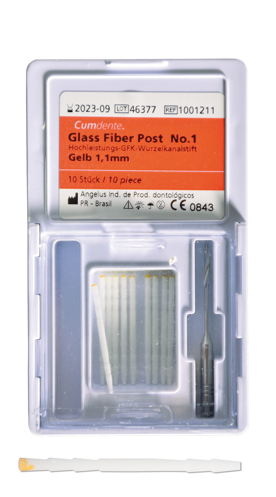 Glass Fiber Post / Größe No. 1 (gelb)